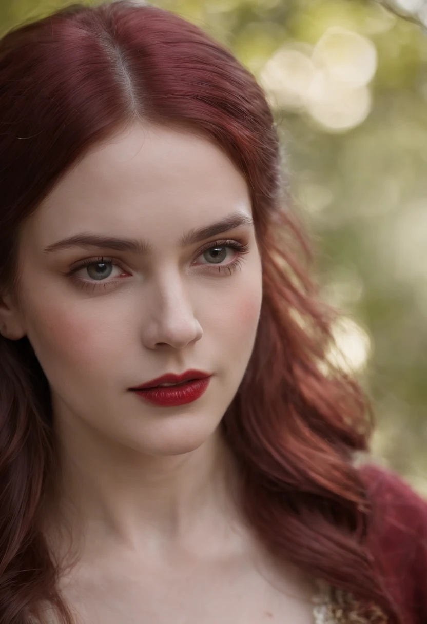 (((A deep reddish wound runs through his left cheek))) teint clair, woman about 19 years old, cheveux blancs naturels, Yeux verts distinctifs, Wearing kohl, mince et gracieux, beau, Candlelight in a medieval setting, Mise au point ultra nette, Realistic shooting, Medieval women's clothing, Tetradic colors (cicatrice:1.4)