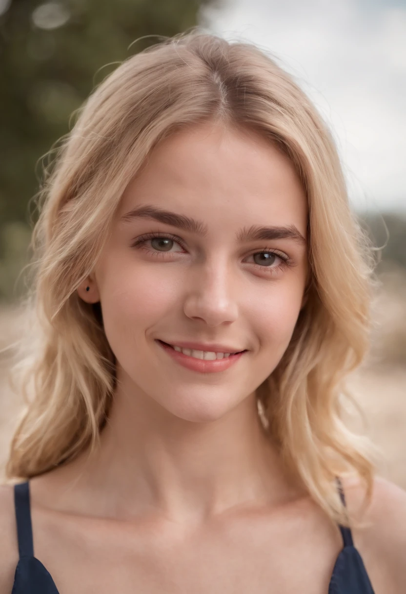 FRW, Very detailed CG Unity 8k wallpaper, a cute 18-year-old cute blonde woman, a beautiful girl, a wonderful goddess, hot maiden, blue eyes, pale skin (a masterpiece, beautiful person, well detailed face polluted smile, photorealistic, hyperrealistic), close up face and smiling (light lighting).