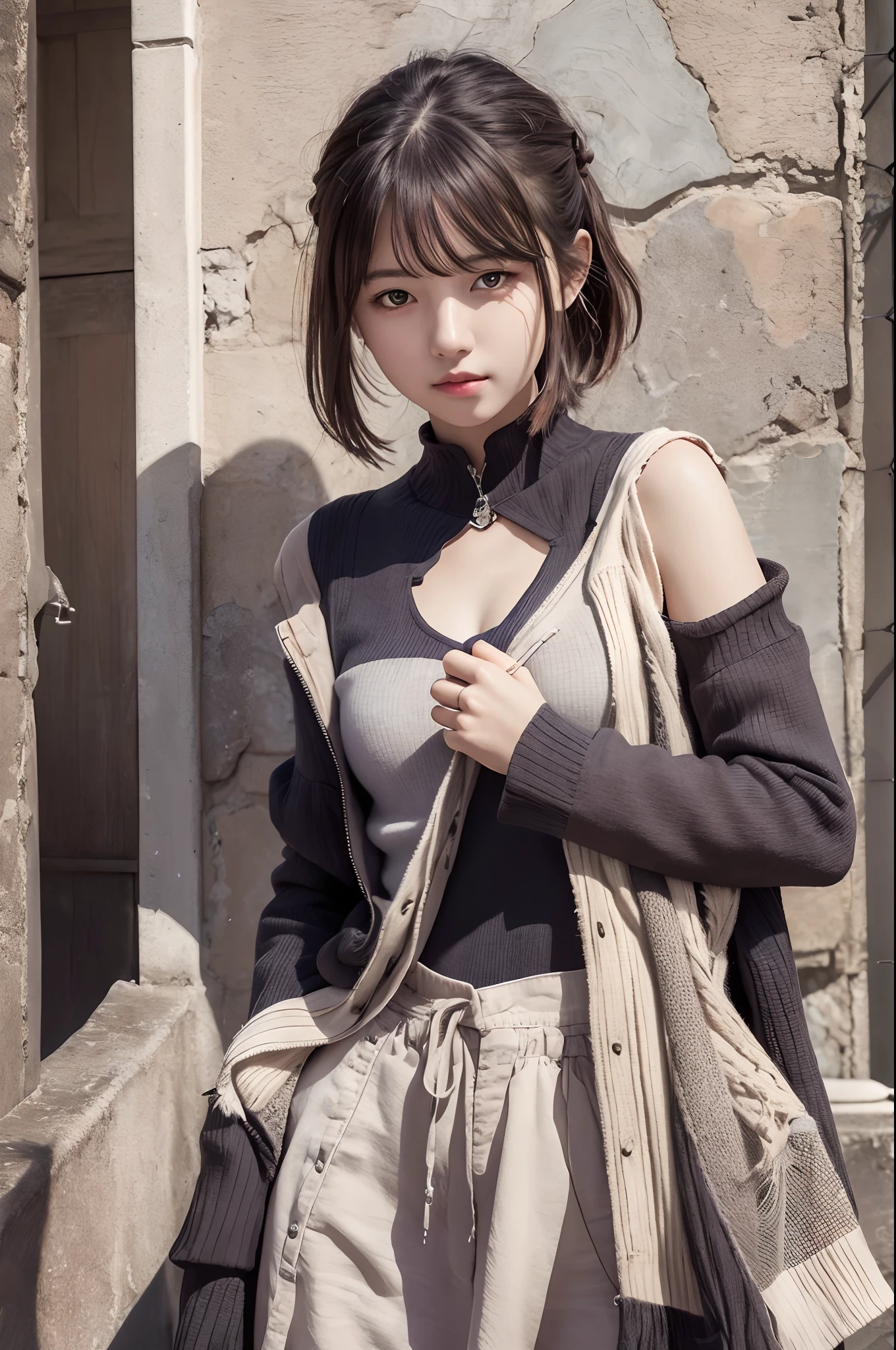 Best quality,masterpiece,ultra high res,(photorealistic:1.4),1girl,shoulder,charming,Looking at the camera,