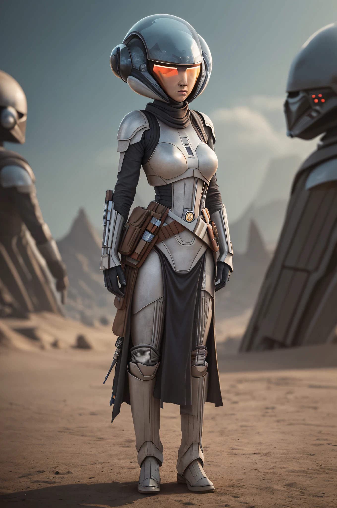 Portrait of star wars male and female alien couple, full body, 8k hdr ultra detailed octane render