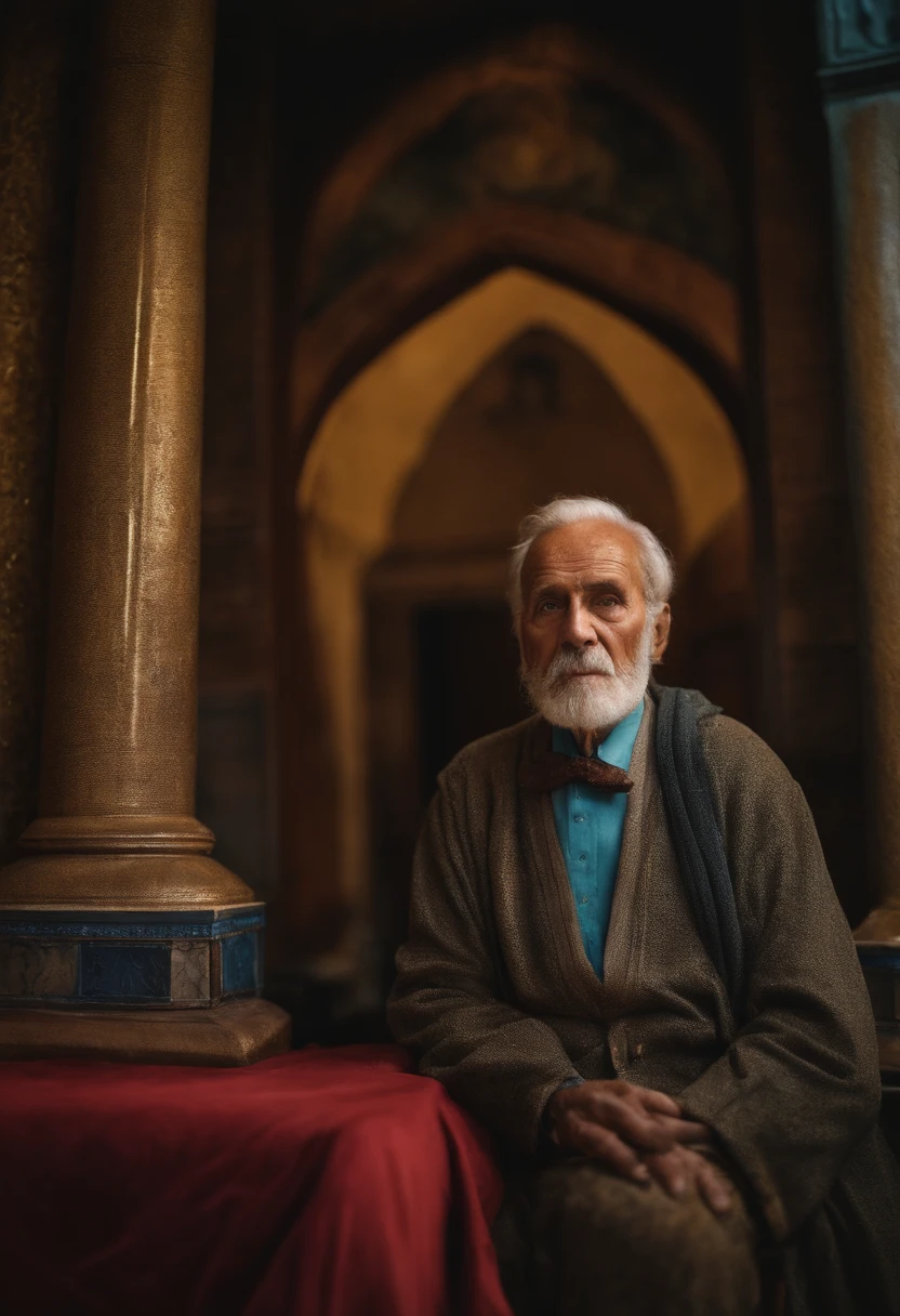 tomb with image of an 85-year-old man