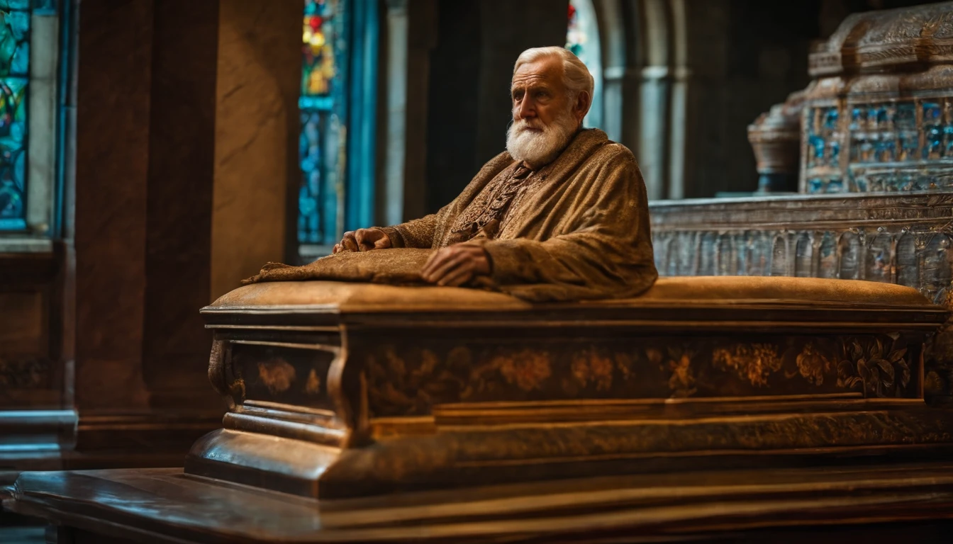 Tomb with image of an 85-year-old man