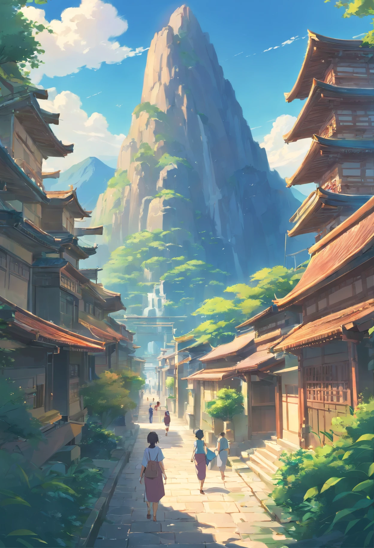 ancient city next to a mountain