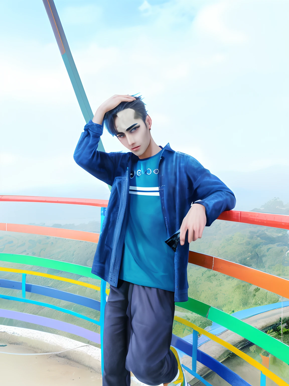 Handsome boy ultra realistic, --v 4