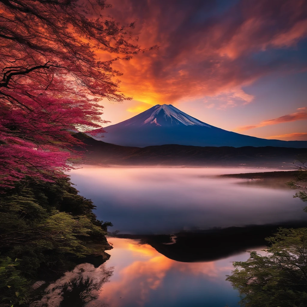 Beautiful pictures、magnifica、Amazing reflections of the sky, Incredible reflections, beautiful reflection, stunning photo, epic and stunning, Diamond Fuji、Mt fuji、suns