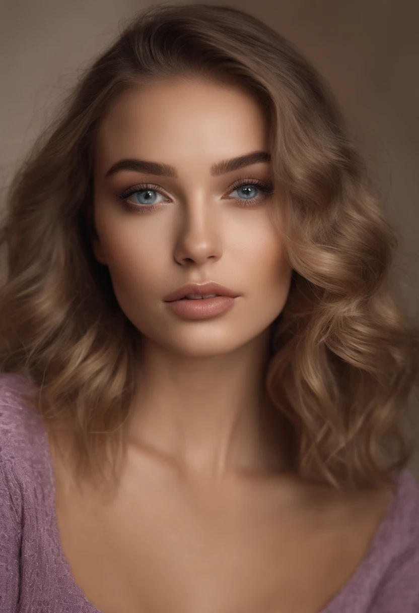 Arafed woman completely , fille sexy aux yeux bleus, ultra realist, Meticulously detailed, Portrait Sophie Mudd, cheveux blonds et grands yeux, selfie of a young woman, Yeux de chambre, Violet Myers, sans maquillage, maquillage naturel, looking straight at camera, Visage avec Artgram, Maquillage subtil, Great photo of the whole body kneeling on the bed, dans la chambre, Medium to large bust
