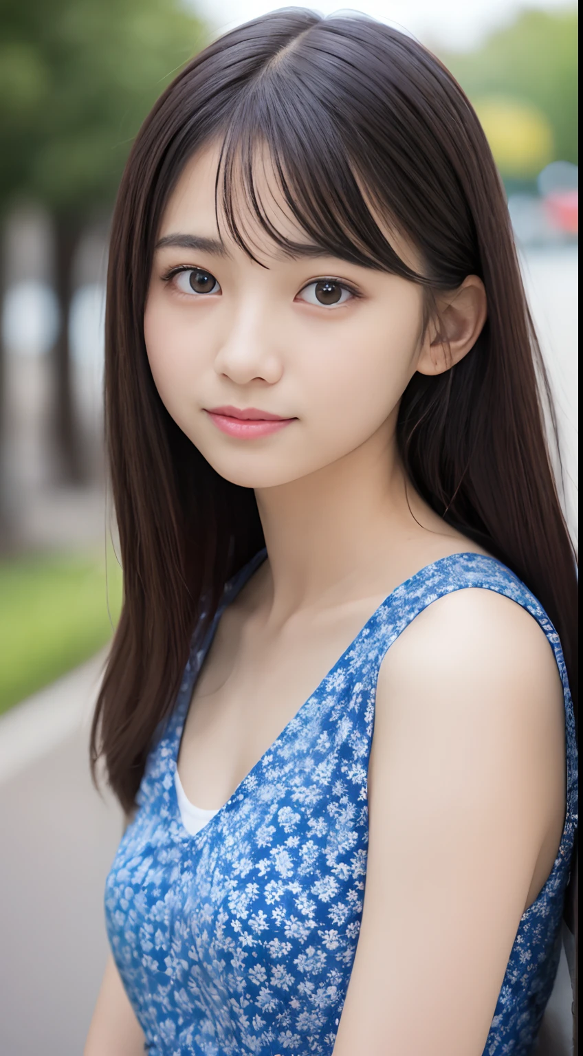 A 20-year-old woman with a cute face like an idol..。Gentle and cute。Please smile kindly。She's wearing a white T-shirt and a miniskirt She is washing the car (My hair, face and whole body are soaked with water from the hose.) ((Nipples showing through a wet t-shirt)) RAW Photos Genuine realism High resolution live-action