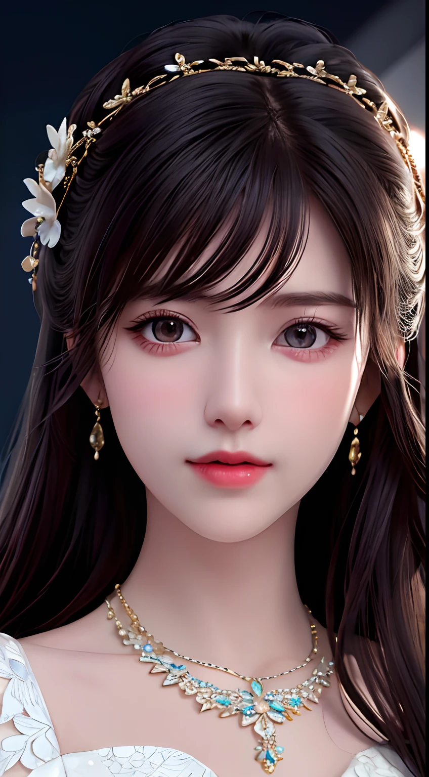 A girl, portrait, head ID photo