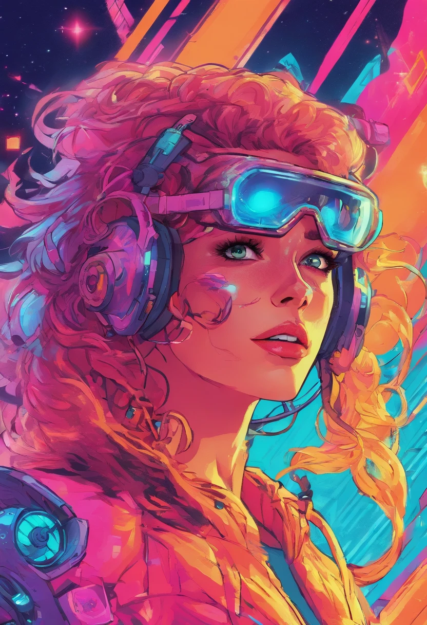 melhor qualidade,4k,8k,Alto,master part:1.2,ultra-detalhado,Realistic:1.37,retrato,princesa,menina de 11 anos,Scifi,aventura,Filme dos anos 80,belos olhos detalhados,beautiful detailed lips,long eyelashes,curly hair,innocent expression,Traje colorido,tiara espumante,cores vibrantes,Retro style,glowing neon lights,spacecraft,paisagens extraterrestres,cidade futurista,robot companions,Pistolas a laser,Action-packed scenes,viagem no tempo,Mission to save the universe,reviravoltas emocionantes,Mysterious villains,trilha sonora pitoresca dos anos 80,Aesthetically pleasing cinematography,Easter eggs,Retro video game references,sci-fi gadgets,criaturas de outro mundo,Momentos emocionantes,Aventuras emocionantes,elementos de fantasia,visuais inspiradores,magical powers,Efeitos especiais impressionantes,Memorable characters