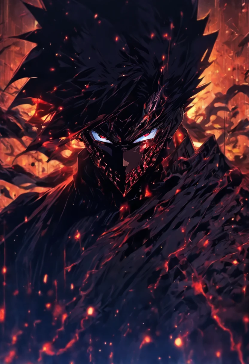 Portrait photo of a man wearing a black suit, full of wounds, looking at the camera, tall agricultural fields, a bit dark, Ultra detailed