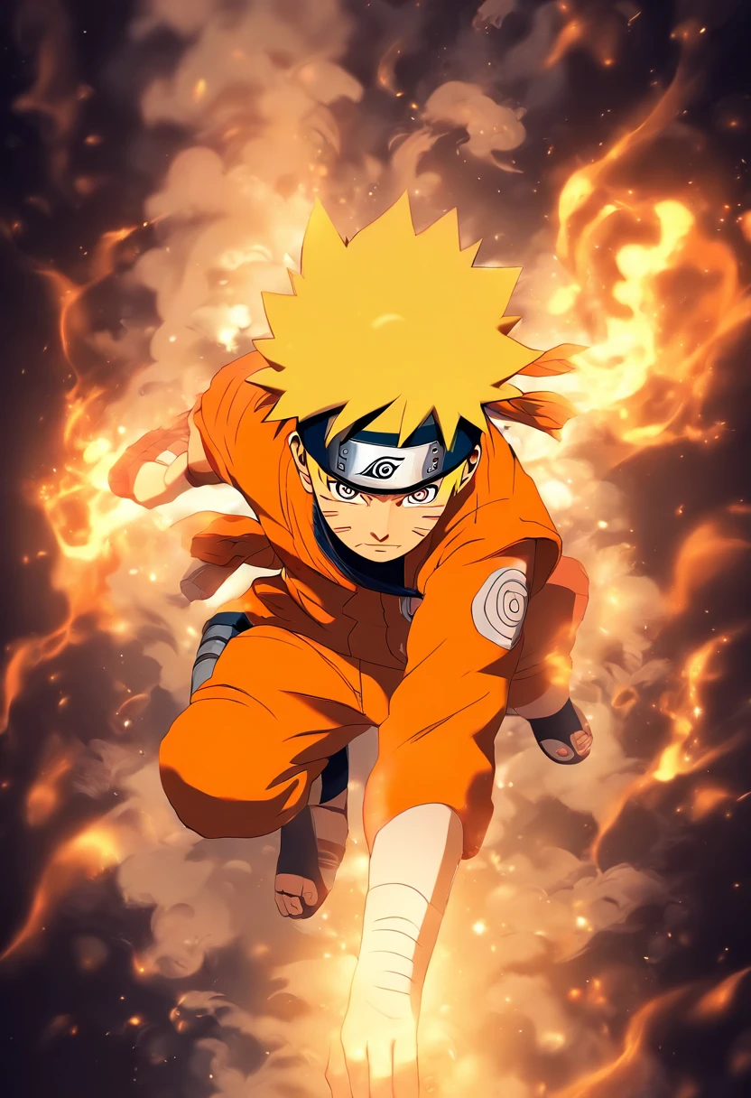 design de camisetas, naruto uzumaki, master part, vetor, colorida, flat illustration, fundo preto