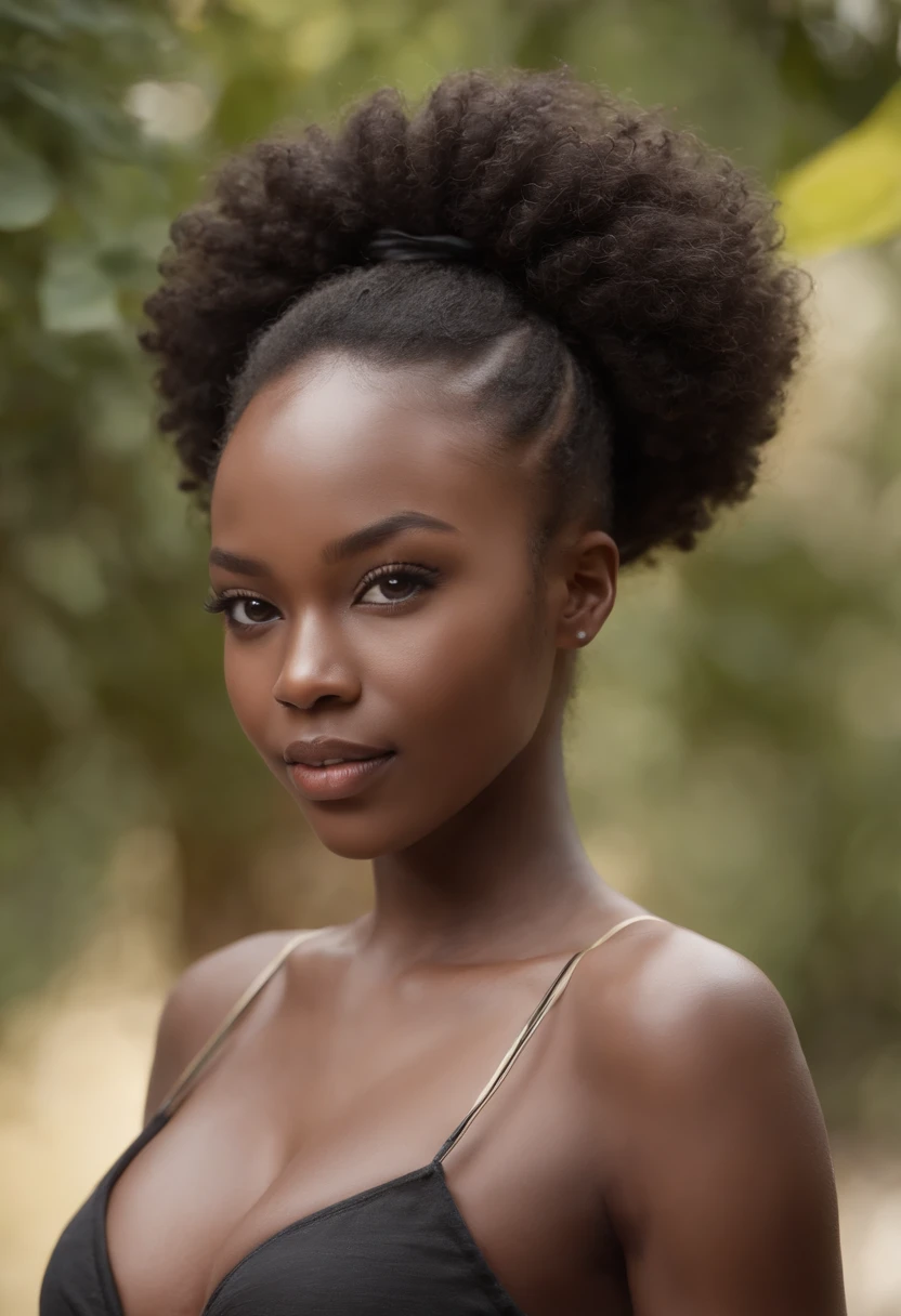 ((Dark African skin, Very deep ebony skin)), ((Its beauty is undeniable)), ((Excited cute face)), ((Hyper detailed perfect eyes,)), ((Pose mignonne)), ((Langue sortie)), ((Seductive )), sexy, (sport)), ((African long curly hair afro ponytail,)), (( peau)), ((debout, Vue de face)), ((toucher ses propres jambes dans une pose sexy)), , Sharp Focus CGI, photoreallistic, High detail, Realstic, Masterpiece, absurdes, Best quality, Hdr, High quality, high-definition, Extremely detailed, 8k wallpaper, Intricate details, 8K UHD, Full-HD, (photo realist:1.2), contraste, intense illumination, lighting cinematic, natural lighting, hard light, contre-jour, Illumination globale, occlusion ambiante