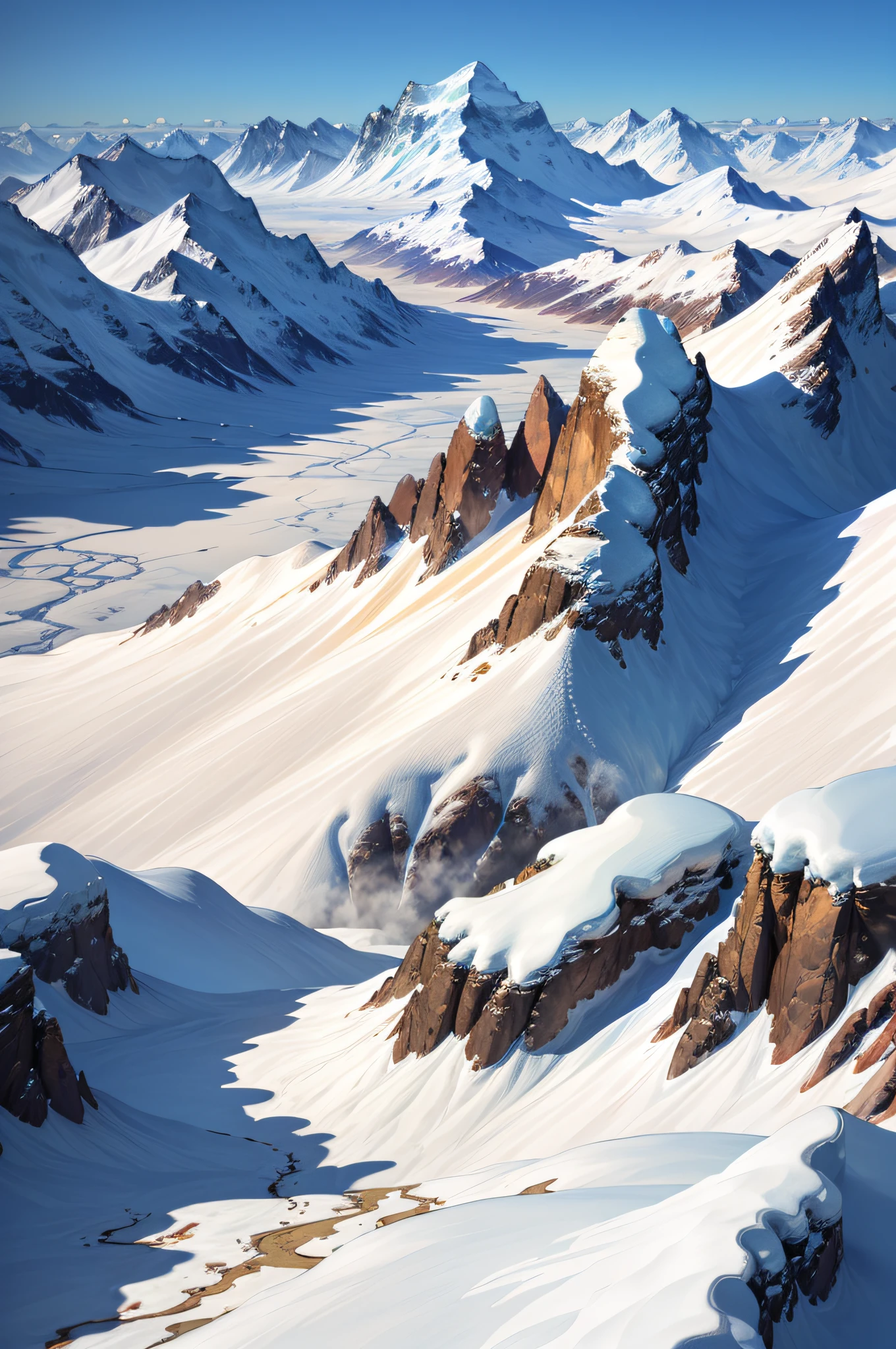 snow mountains,snow landscape,Nature views,