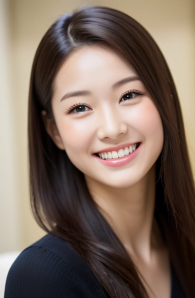 Beautiful woman is smiling