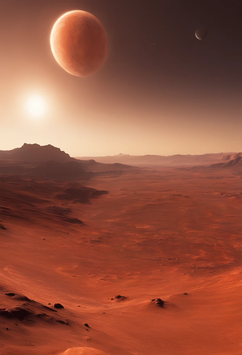 Realistic 4k cinematic planet Mars