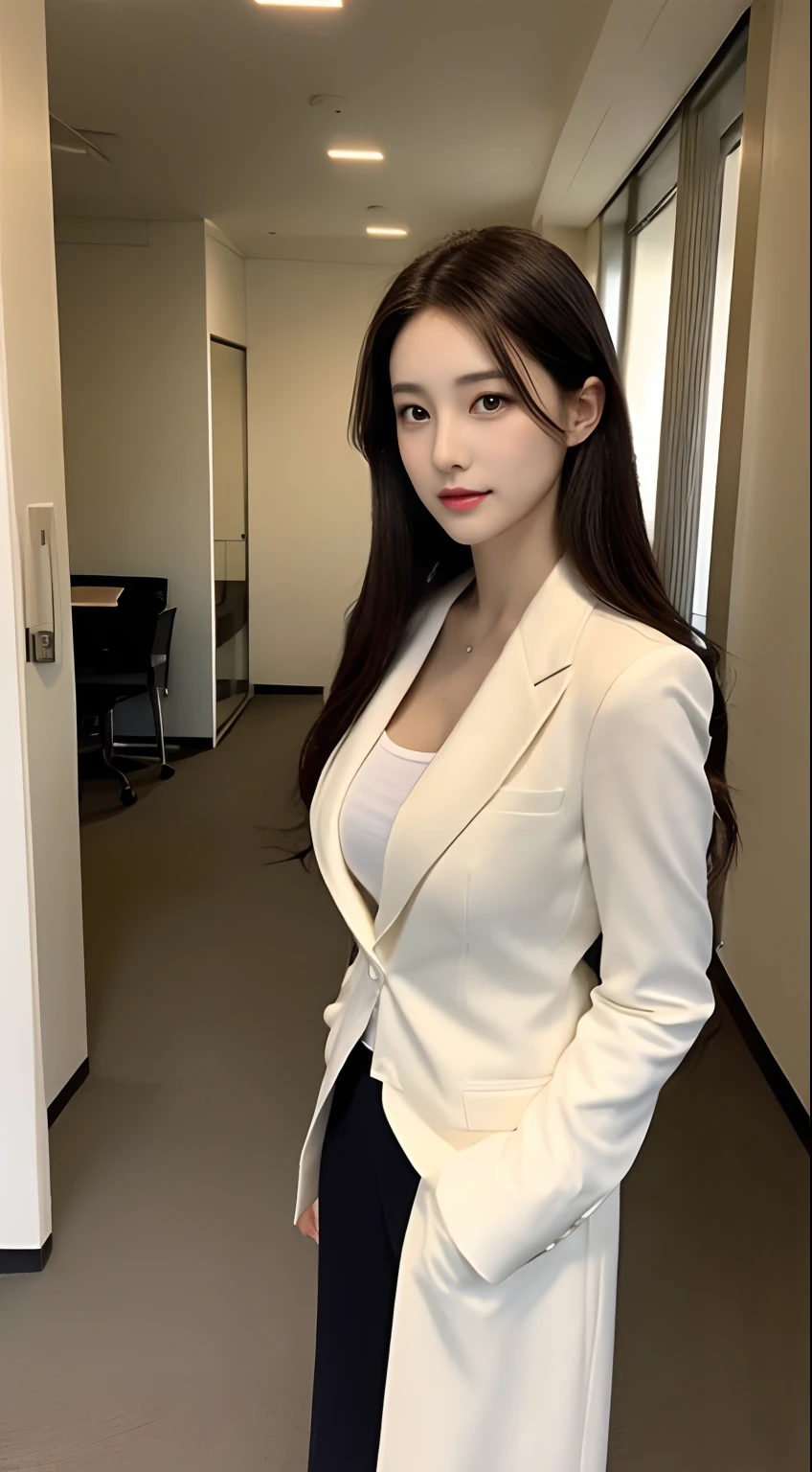 Tall and slender beauty、Beauty in suits、Colossal tits、undershirt、Cool beauty、Career woman、Japan beauties、modeled、tiese,office room,janelas