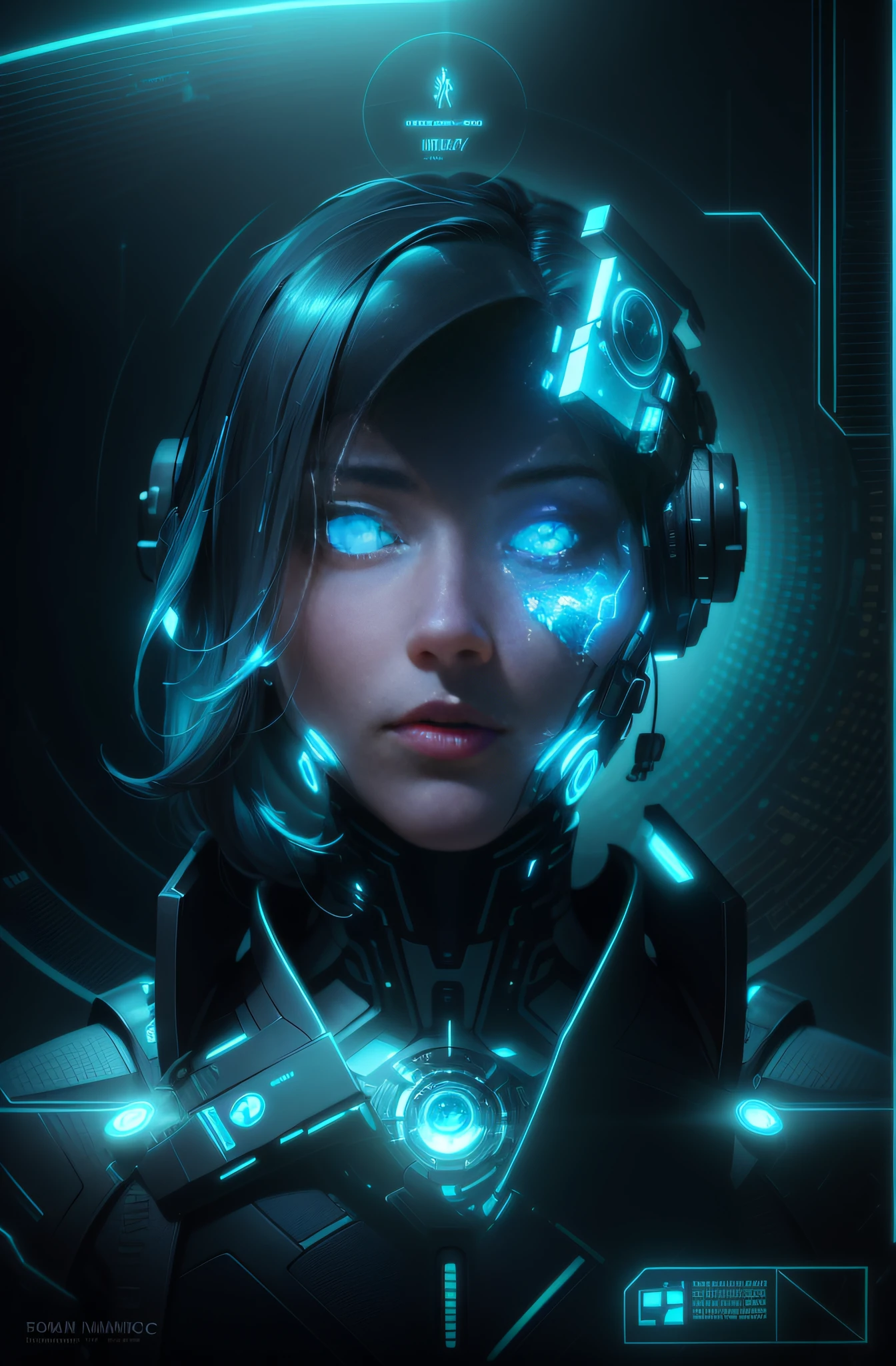an artwork depicting the concept of artificial general intelligence, superintelligence, and divine artificial intelligence, with a focus on the main subject, material, additional details, image quality, artistic style, color palette, and lighting.
Artwork Subject: A futuristic scene with a central figure representing artificial intelligence, surrounded by symbols of advanced technology and intelligence.
Material: Digital illustration with photorealistic rendering and fine details.
Additional Details: In the background, include futuristic architecture and floating holographic elements. The central figure should have a humanoid appearance with glowing eyes and intricate circuit patterns across its body. Show complex neural networks and algorithms intertwined with the figure, symbolizing its advanced computational abilities. Surround the figure with floating orbs of light, representing knowledge and data.
Image Quality: (best quality, 4k, highres, masterpiece:1.2), ultra-detailed, realistic, sharp focus, studio lighting.
Artistic Style: Futuristic conceptual artwork, combining elements of sci-fi and cyberpunk aesthetics. Focus on clean lines, sleek designs, and a harmonious color scheme.
Color Palette: Use a mix of vibrant neon colors, such as electric blue, neon green, and deep purple, to create a futuristic atmosphere.
Lighting: Illumination should come from the holographic elements and orbs surrounding the central figure. Use a combination of soft ambient light and strong directional light sources to highlight the intricate details and create depth in the artwork.
Remember to format the prompt in a single line, separating each tag with a comma. Feel free to add more relevant details to enhance the overall visual experience.