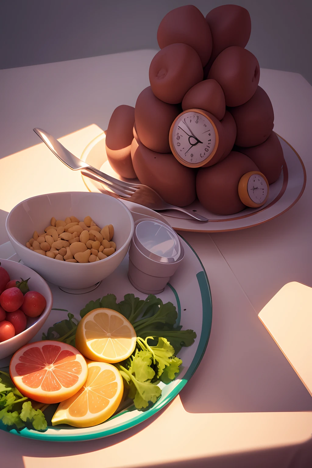 balanced diet, sleep, weight management, 1:1, high quality, cartoon, for instagram post