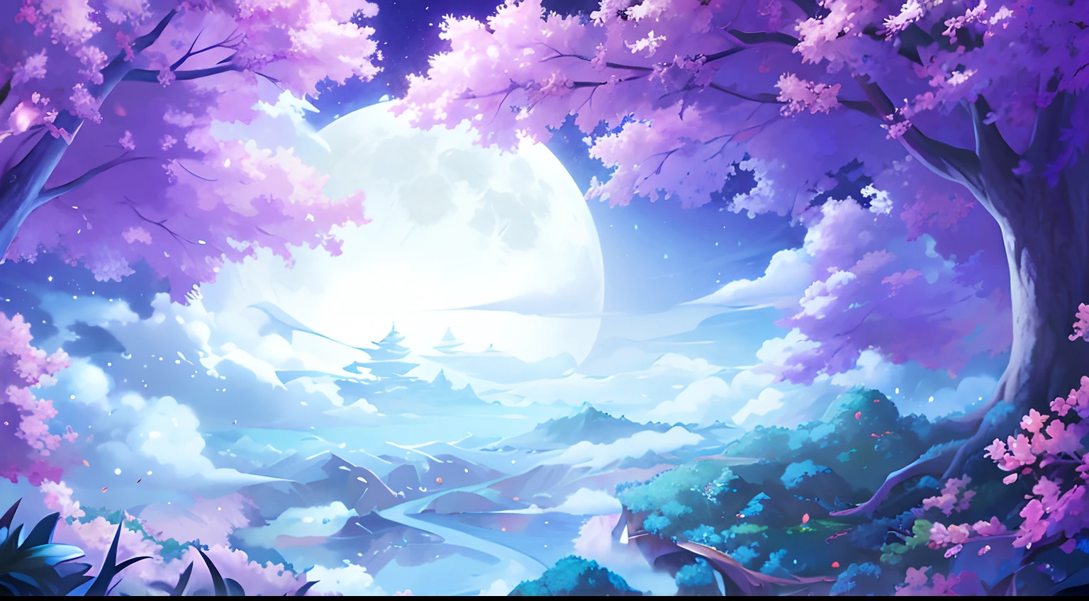 Anime scenery of full moon on a lake with trees, anime landscape wallpapers, anime beautiful peace scene, Anime background art, anime backgrounds, Anime landscape, background artwork, beautiful anime scenery, Anime art wallpaper 8 K, anime countryside landscape, Anime art wallpaper 4 K, Anime art wallpaper 4k, arte de fundo, Anime wallpaper 4K, Anime wallpaper 4 k