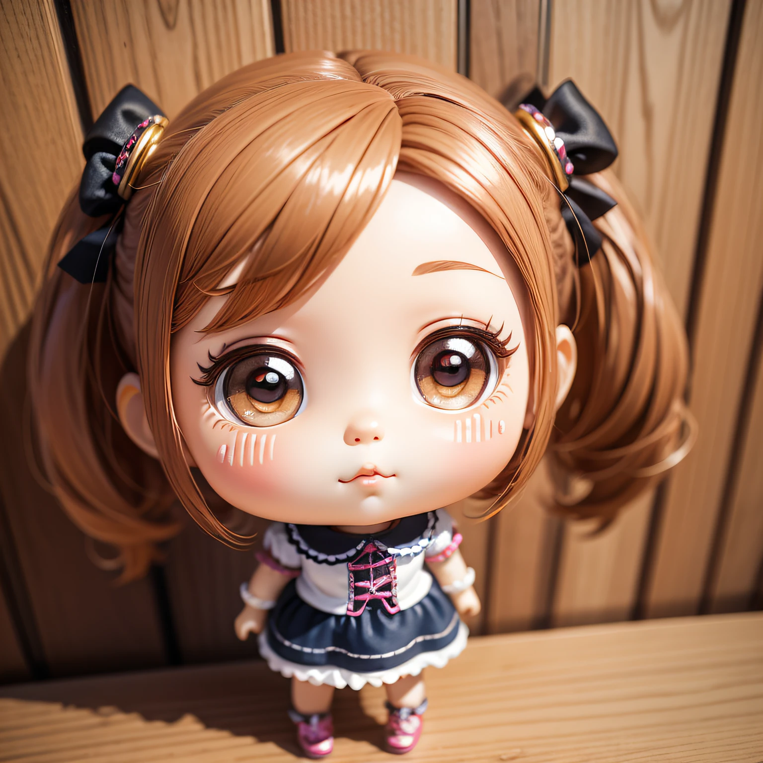 a beautiful chibi girl girl doll crisp 8k from gari, estilo chibi