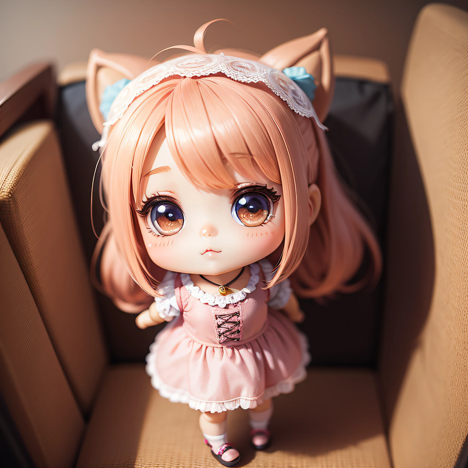 a beautiful chibi girl girl doll crisp 8k from gari, estilo chibi