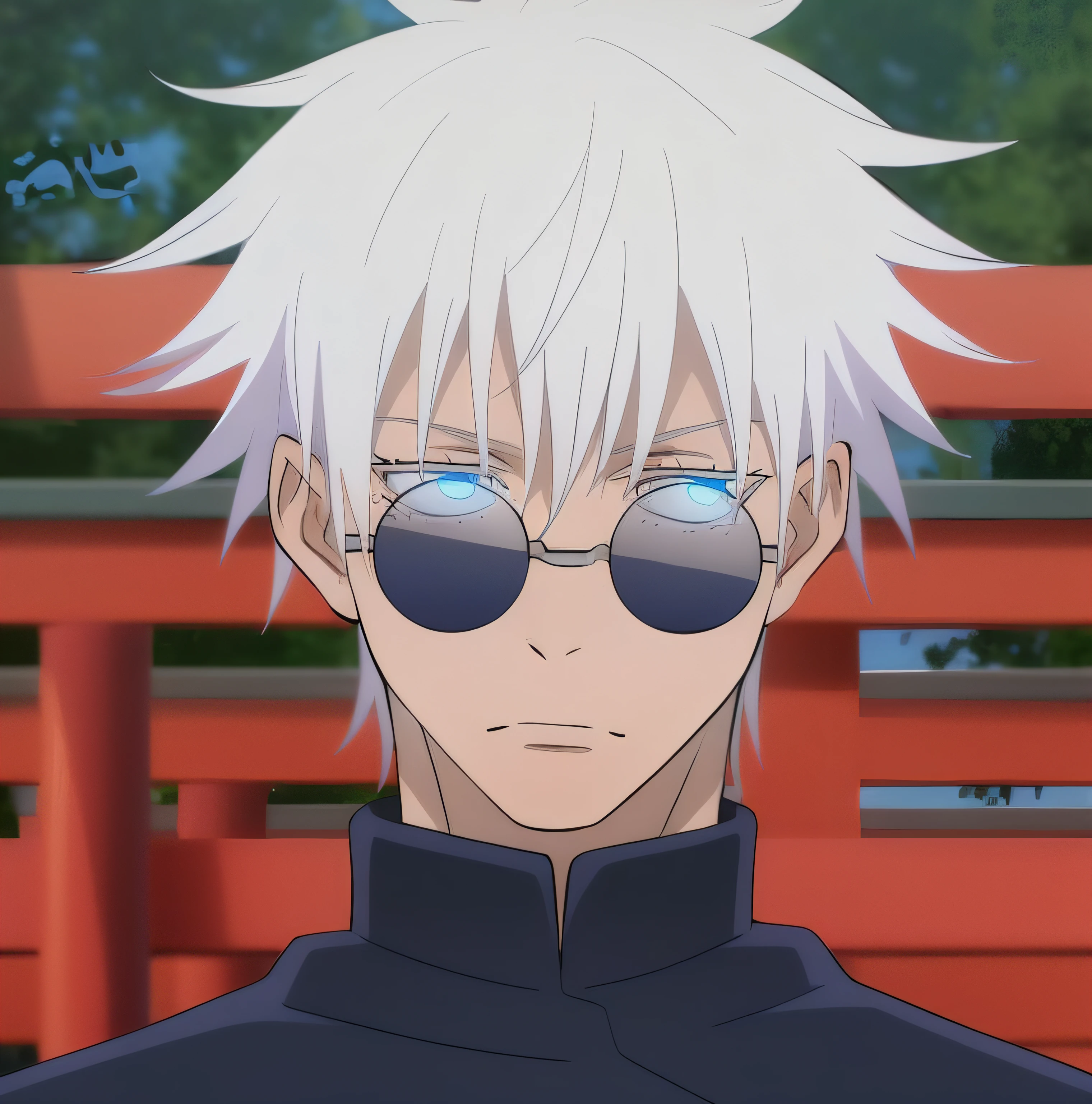 anime guy with white hair and sunglasses on sitting on a bench, white haired, white-haired, male anime character, a silver haired mad, white haired deity, as an anime character, killua zoldyck black hair, today's featured anime still, tall anime guy with blue eyes, in the anime film, okata kazuto, kaneki ken