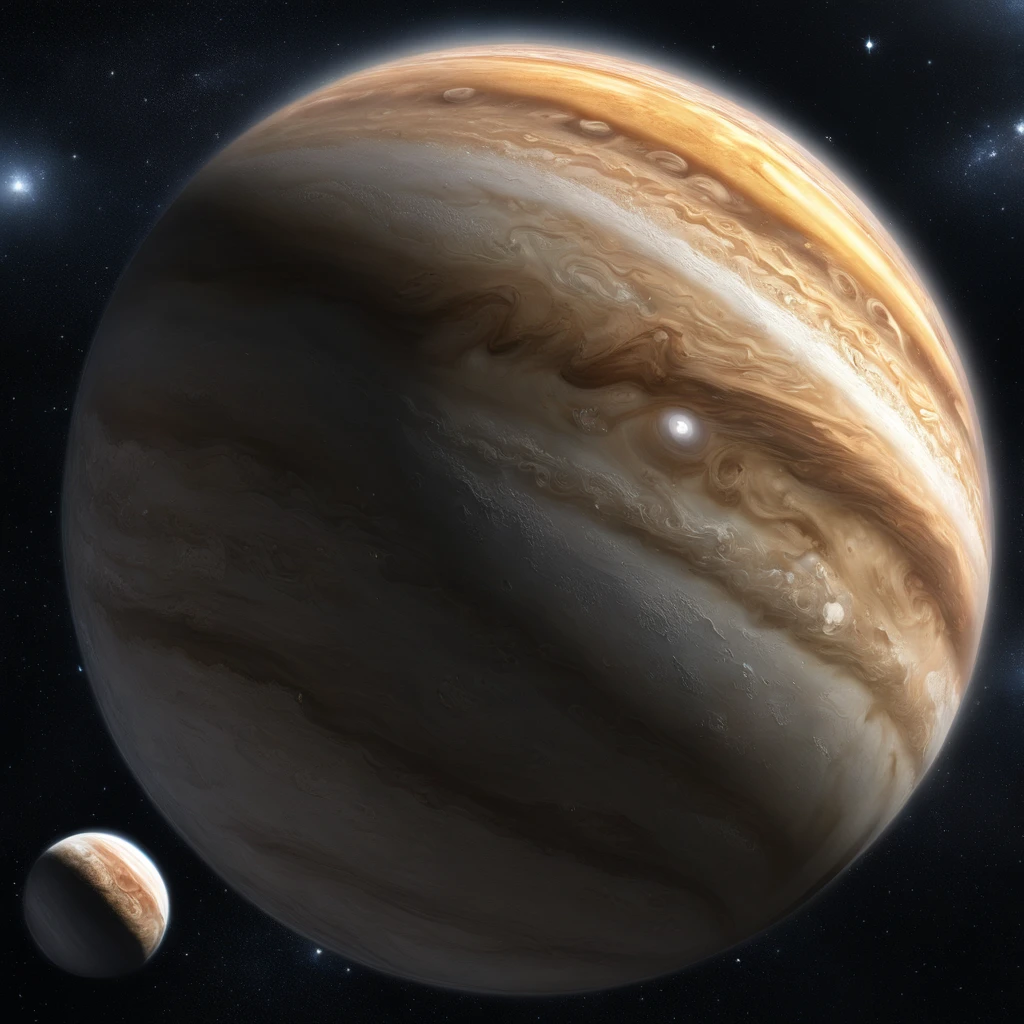 Master Parts、Superior Quality、superior image quality、The 8k quality、Beautiful pictures of the starry sky、magnifica、milkyway:1.25、Saturn and Jupiter seen from an unknown planet:1.9