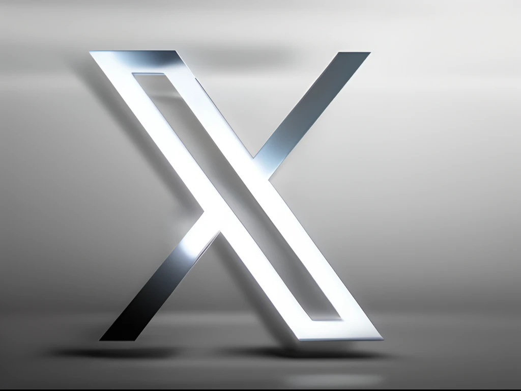 Black and white logo close-up with cross, X Logo, XQCOW, Xyon, astrobiology, Axen, Palm, Shukun Work, Mysterious X, exchange logo, xparticles, profile image, Ultra-realistic images of X, axon, x - Day, Nexters, Xerography, vixen, Apex、Close-up of metal letters with curved design, 3D Logo, 2d solid shape logo, depicted as a 3 d render, 3d minimalistic art, 3d minimalistic, Behans 3D, digital art logo, clean logo design, Minimalistic logo, Corporate Logo, Minimal design, c 4 d style, D Rendering, Clean Digital Renderin