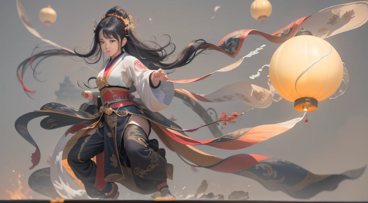 Side whole body,Kunlun Mountain,The black-haired fairy descends the mountain,Tai Chi stunts,Pure mantra hard ginseng,full bodyesbian,Combat posture,Low viewing angle,Dim background,It was surrounded by a large amount of thick white fog,((an extremely delicate and beautiful one),((Brunette hair all over the body)),((Water balloons in hand)),Lightning surrounds the dark-haired woman,((water sphere)),Taoist temple,Taiqing Palace,Suspended water balloons,There is lightning inside the water balloon,unreal-engine,巨作, the highest picture quality,Highest resolution,8K,Extremely detailed images,Moon light,Shadow optimization,Realistic style,Black Haired Woman