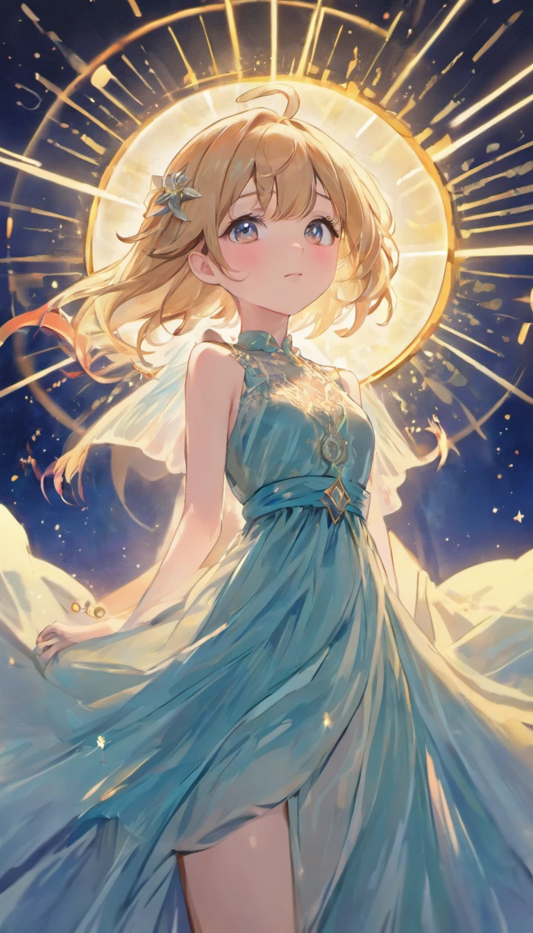 (Best quality,Ultra-detailed,Realistic:1.37),Image of a woman in a flowing chiffon dress,Beautiful and delicate face and lips,Elaborate Eyes,Long eyelashes,Peaceful night sky，The stars twinkle,Ethereal atmosphere