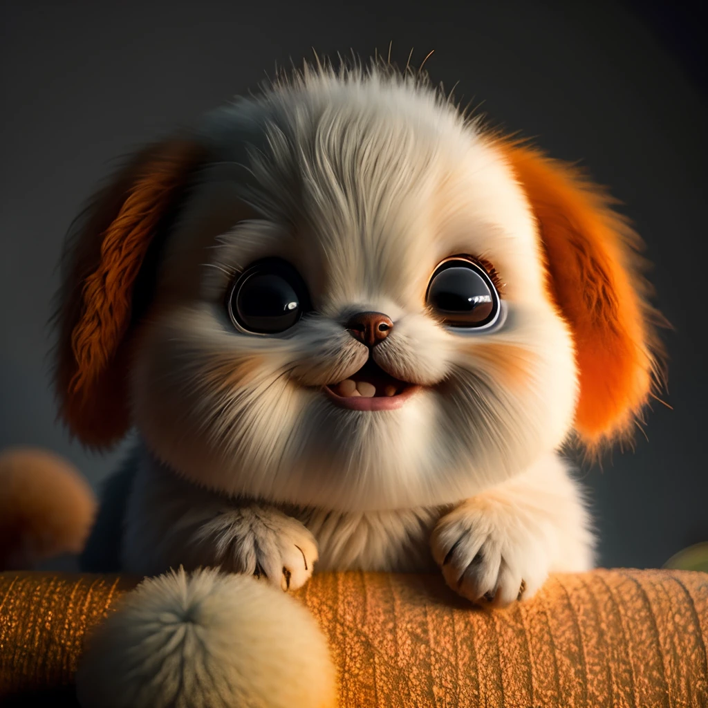 dog, orange, fat, garfield, no_humans, depth of field, disney style, DARK_Glam, wearing DRK_Glam, deep shadow, (dark: 1.4), (8k, RAW photo, best quality, masterpiece: 1.2), big expression happy with mouth