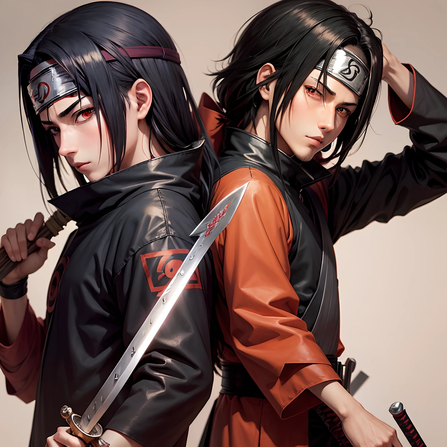 Anime character itachi uchiha with sword 48 k and Naruto