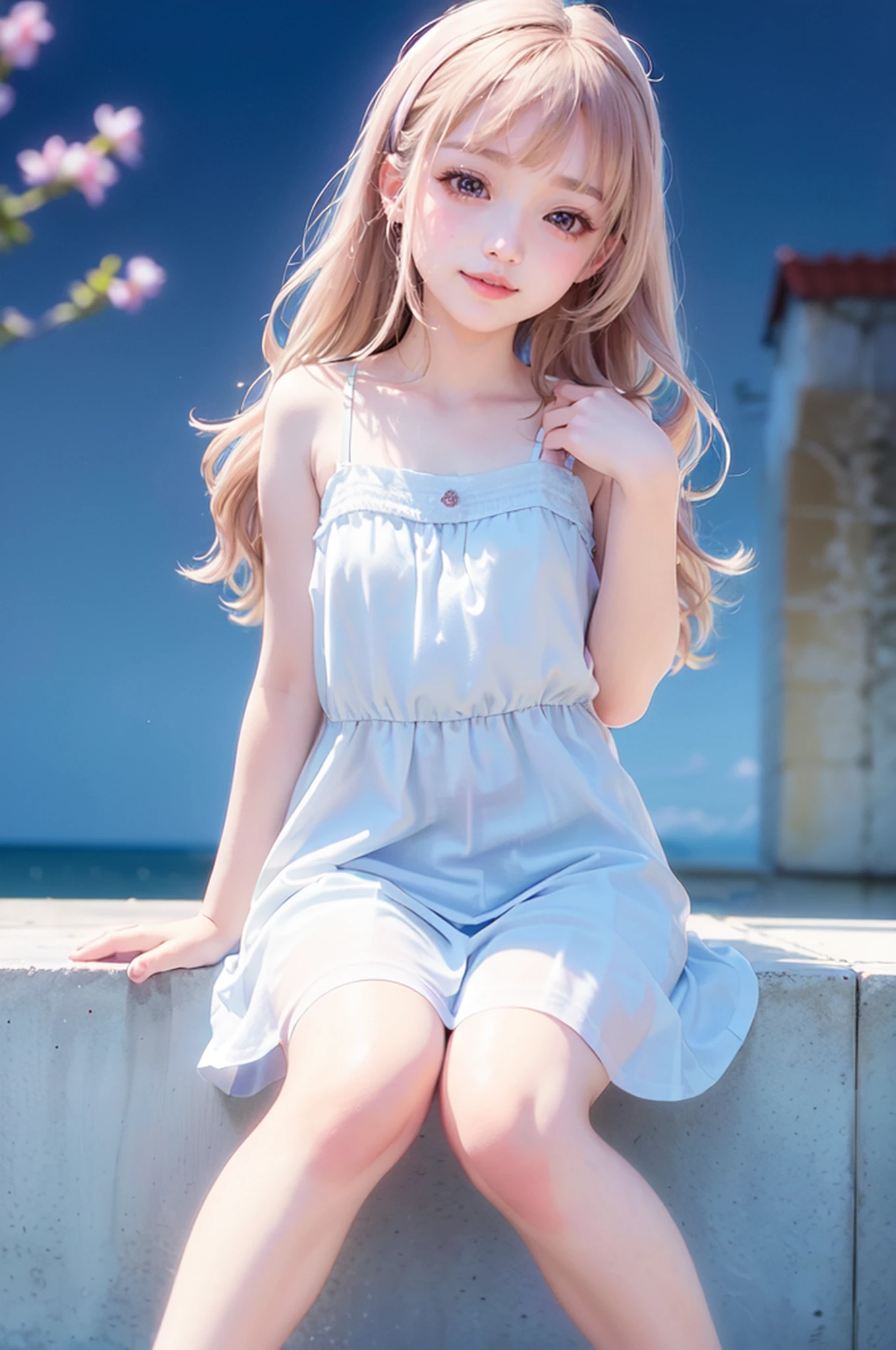 (cutest,cute girl,solo,girly,charming,adorable),(beautiful detailed eyes,beautiful detailed lips,extremely detailed eyes and face,longeyelashes),(smooth,flowing hair),(flawless, porcelain-like skin),(skin whitening, radiant complexion),(soft, delicate features),(innocent, captivating smile),(dainty, petite figure),(stylish and fashionable),(bright, cheerful colors),(playful, lively atmosphere),(natural lighting),(vibrant and lively background),(charming and relaxed pose),(pleasing composition),(high-resolution, 4K quality),(ultra-detailed),(realistic, photorealistic:1.37,nsfw,nude),(bokeh effect),(pastel tones),(subtle shadows and highlights),(soft, dreamlike ambiance),(girly,charming,adorable,see-through nightdress:1.2),sitting,squating.