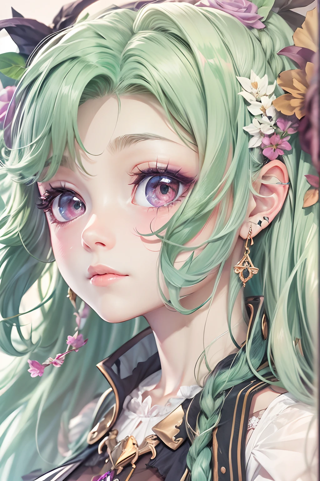 Roselia, animated, close up