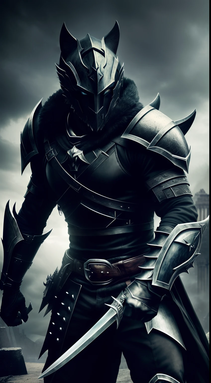 (best quality,highres),(detailed,hyper-realistic)(monster hunter,monster slayer),(close-up:1.1),
(fierce expression),(intense eyes),(sharp weapons),(dark and gritty),(sinister atmosphere),(dramatic lighting),(ominous shadows),
(detailed armor),(adventurous),(action-packed),(ancient ruins),(majestic landscapes),(dangerous creatures),(mystical beings),
(journey),(epic battle),(tense moments),(suspenseful),(fantasy),(cinematic),(monochrome),(supernatural),(mysterious),(foreboding),
(adrenaline),(masterpiece:1.2)