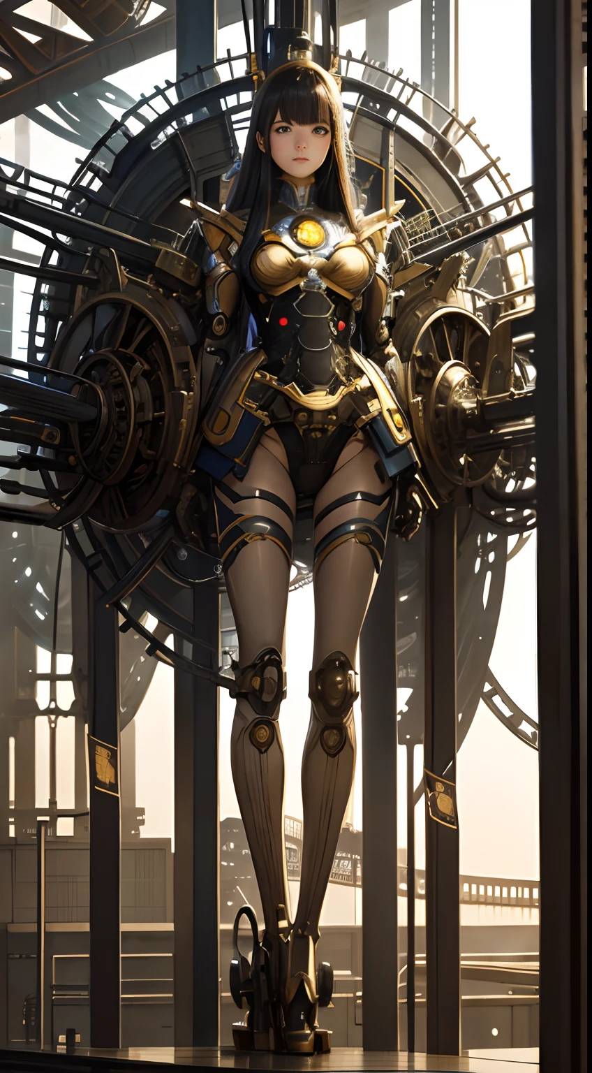 <lora:povFacesitting:0.7> (((masterpiece))), (((best quality))), ((ultra-detailed)), (highly detailed CG illustration), ((an extremely delicate and beautiful)),((from below)), (seductive pose), cinematic light,((1mechanical <lora:bliznyashkiTheTwins_v1:0.85>)),solo,full body,(machine made joints:1.2),((machanical limbs)),(blood vessels connected to tubes),(mechanical vertebra attaching to back),((mechanical cervial attaching to neck)), (wires and cables attaching to neck:1.2),(wires and cables on head:1.2)(character focus),science fiction,extreme detailed,colorful,highest detailed,