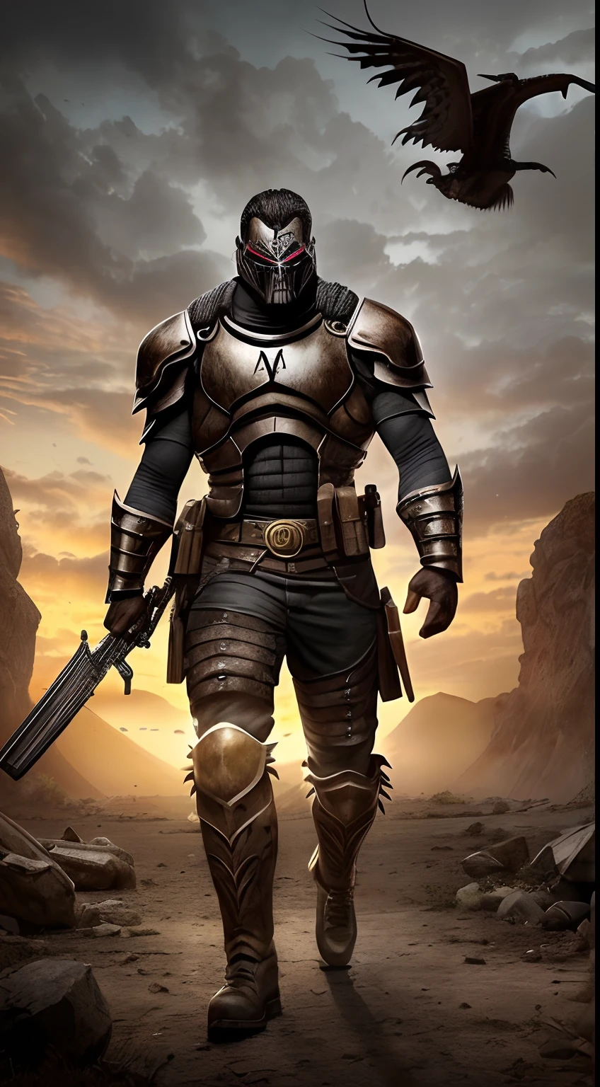 (La mejor calidad,Altas Resoluciones),(Detallado,hyper-realistic)(Cazador de monstruos,Asesino de monstruos),(primer plano:1.1), (fierce expression),(ojos intensos),(Armas afiladas),(oscuro y arenoso),(Sinister atmosphere),(Dramatic lighting),(sombras ominosas), (Armadura detallada),(aventurero),(action packed),(Ruinas antiguas),(Paisajes majestuosos),(criaturas peligrosas),(Mystical beings), (viaje),(epic battle),(Momentos tensos),(Suspenso),(fantasy),(Kinematic),(monocromo),(sobrenatural),(Misterioso),(presentimiento), (Adrenalina),(Obra maestra:1.2)