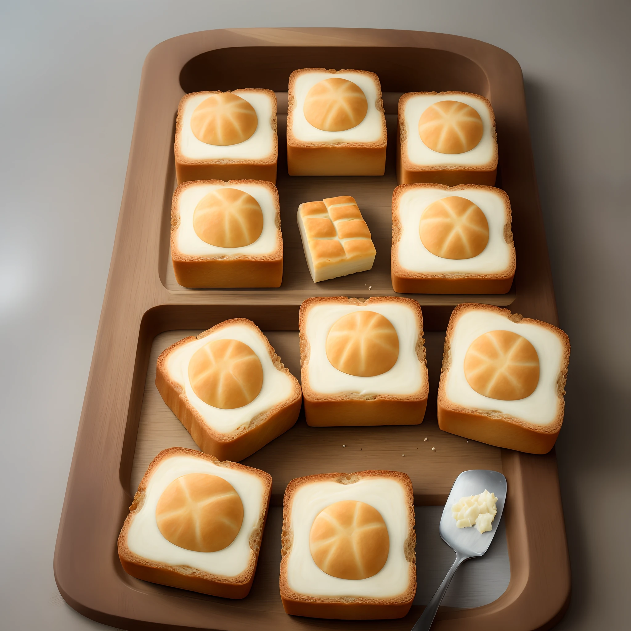 Square bread slices