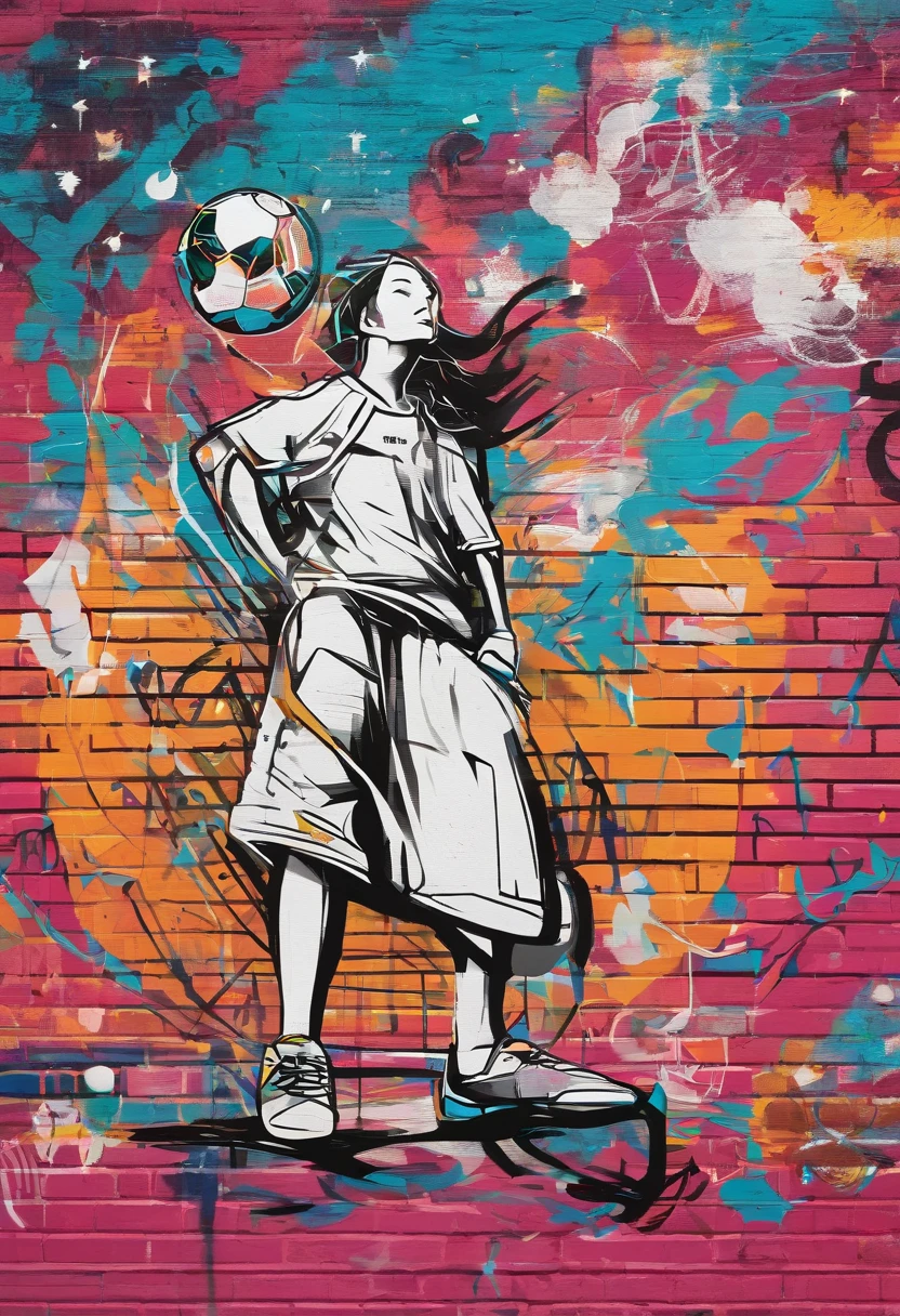 Prompt: scribbles, themoon, Runway around，badminton，soccer ball，basketball ball，ping pong，full-figure, High resolution, high contrast