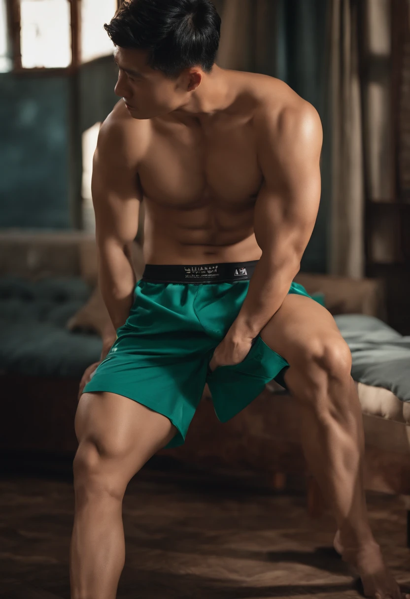 Men in brief, korean, boxer shorts, abs