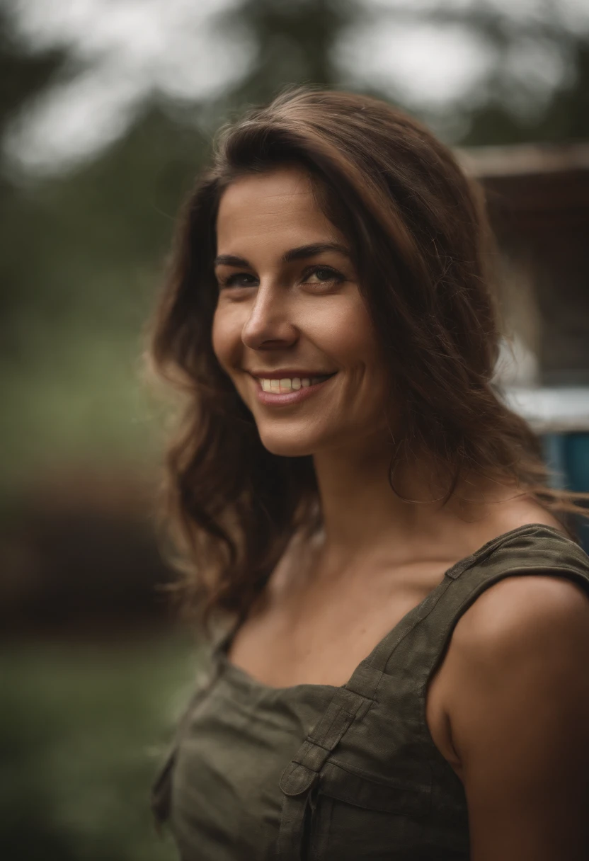 astronauta mulher, sorridente