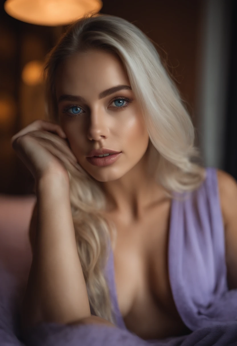 Woman with matching tank top and panties, Sexy girl with blue eyes, portrait sophie mudd, portrait corinna kopf, blonde hair and large eyes, Selfie einer jungen Frau, Augen im club Violet Myers, ohne Make-up, Natural makeup, Blick direkt in die Kamera, Gesicht mit Artgram, dezentes Make-up, Stunning full body shot, im Schlafzimmer, Spaltung,nsfw