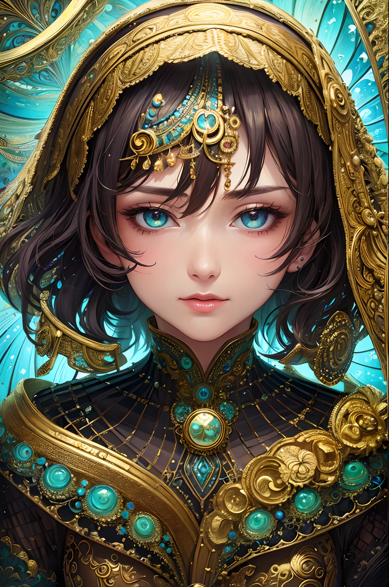 (masterpiece, top quality, best quality, official art, beautiful and aesthetic:1.2), (1girl:1.3), extreme detailed,(fractal art:1.3),colorful,highest detailed