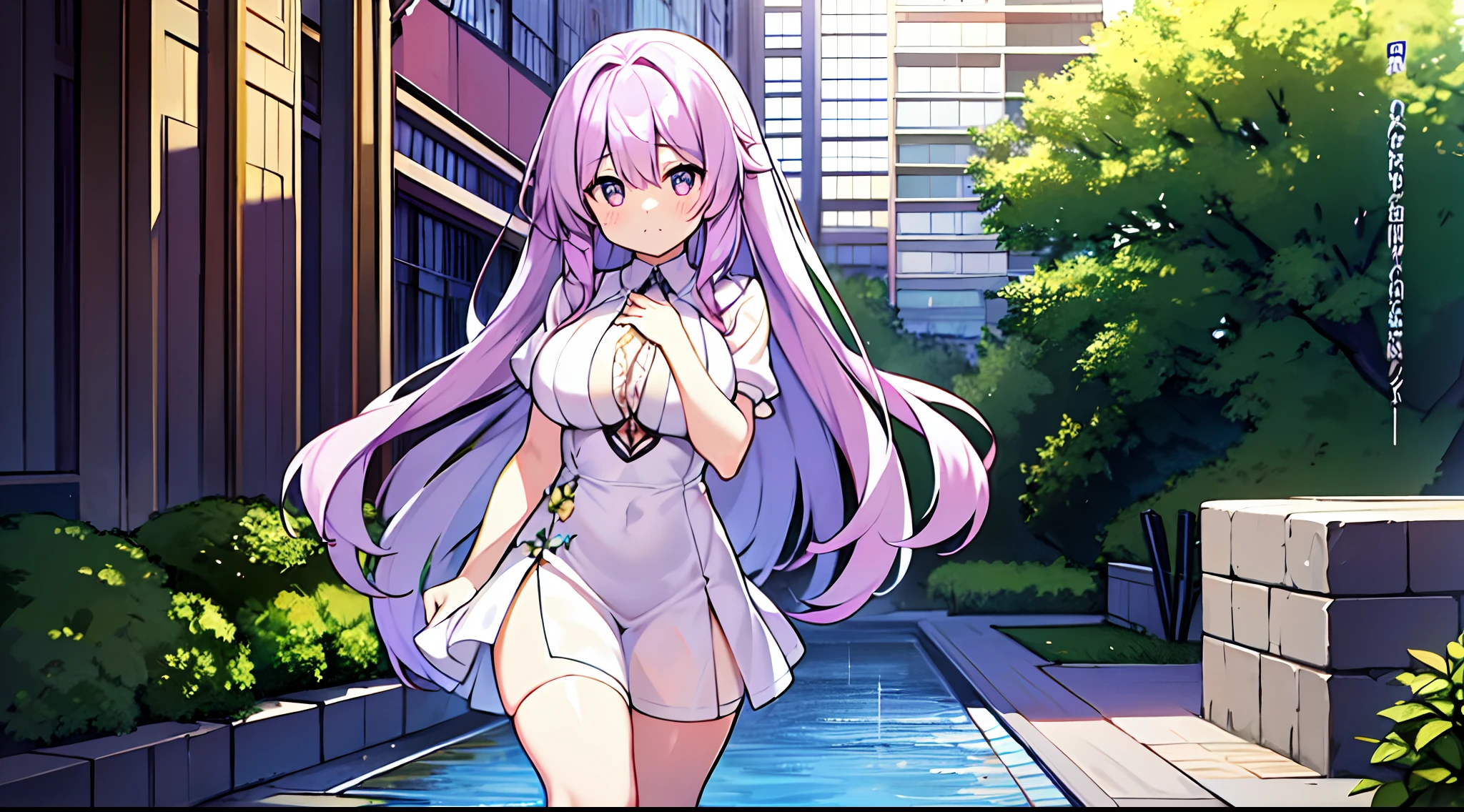 Light purple hair,Wet hair,Hair between the chests,partially unbuttoned,surrounded, multiple others, exhibitionism, audience, Background text, Large crowds, public humiliation,show foot,pubic tattoo on underbelly,Spread ,Ass_Visible_through_thighs thighs thighs thighs,wedding dress:qipao dress:0.3,knees together feet apart, depth of fields,, Hifumi Takimoto,