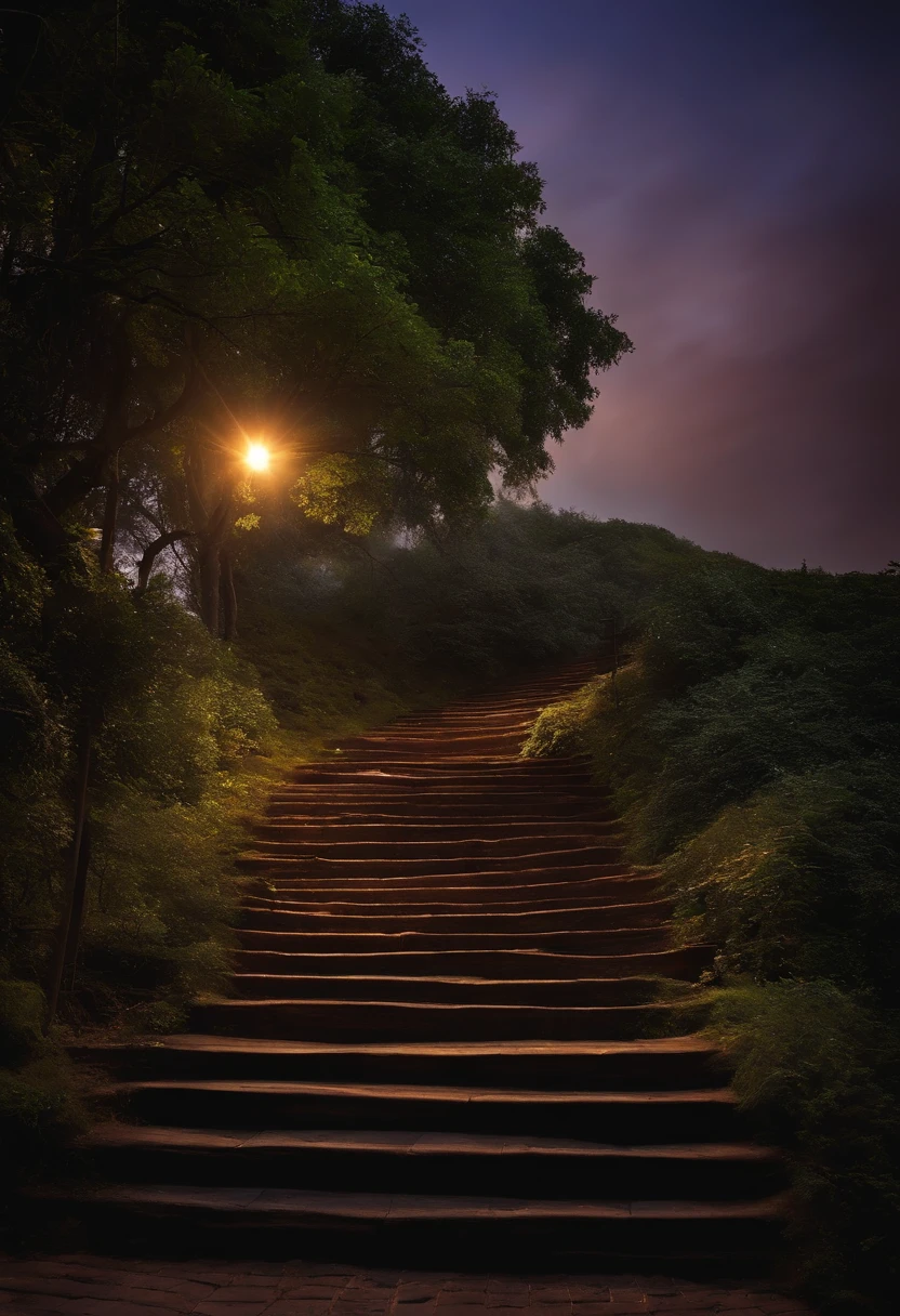 Stairs to the sky that illuminate the darkness