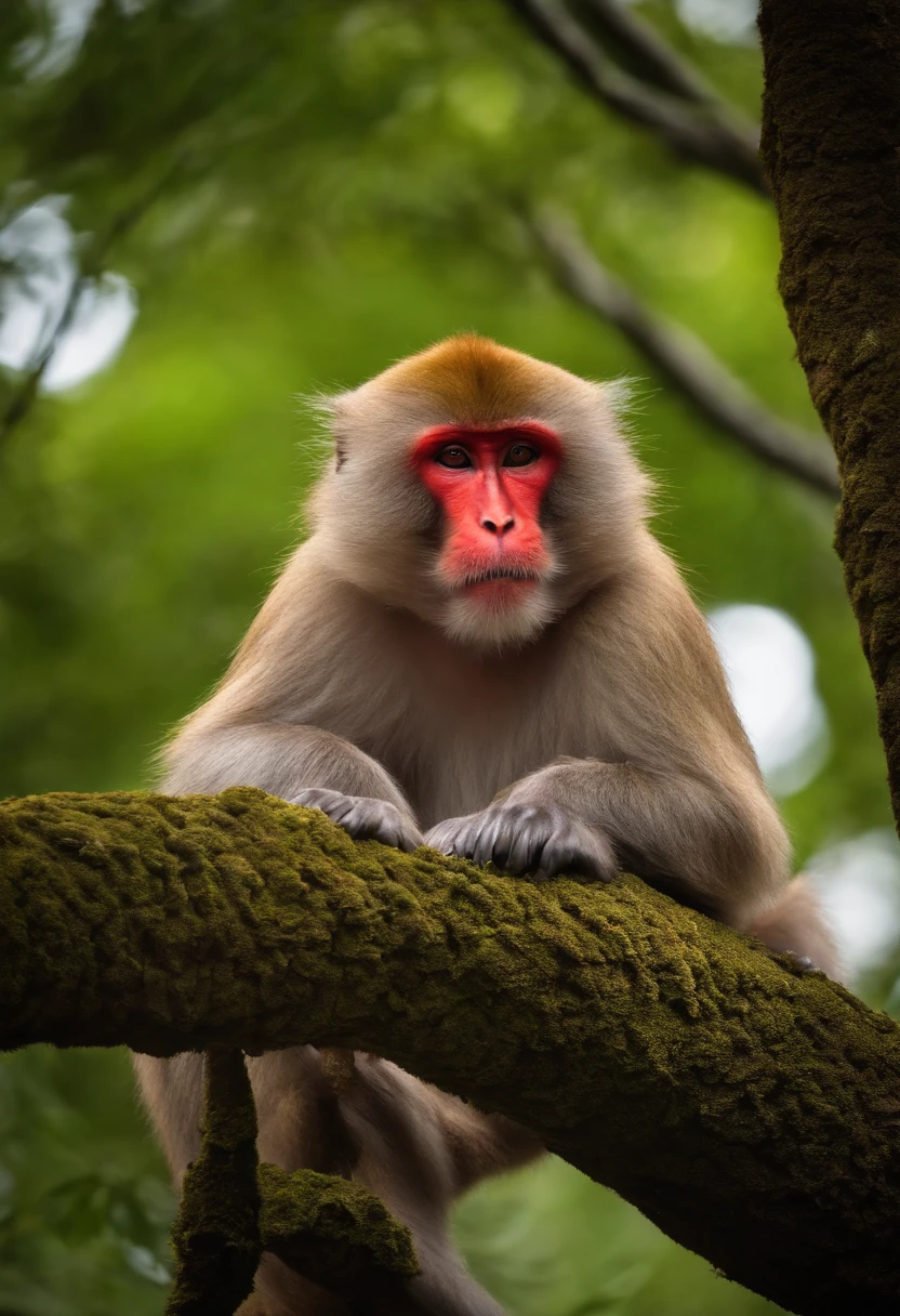 Japanese macaque Climbing trees