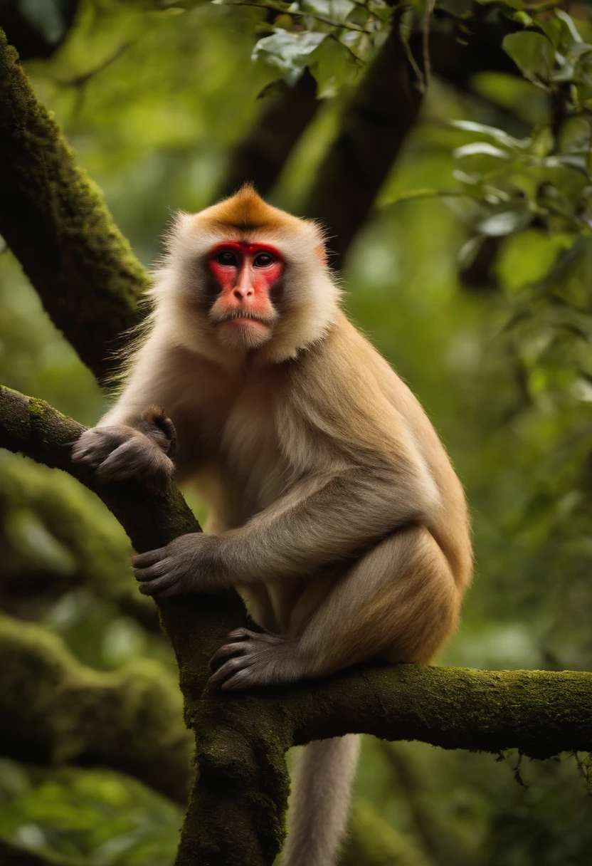 Japanese macaque　Climbing trees