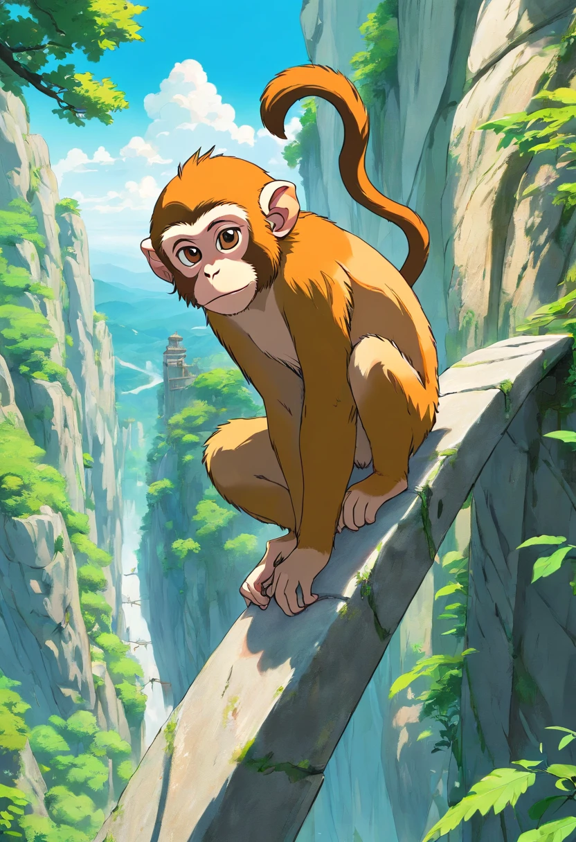 Japanese macaque　Climbing