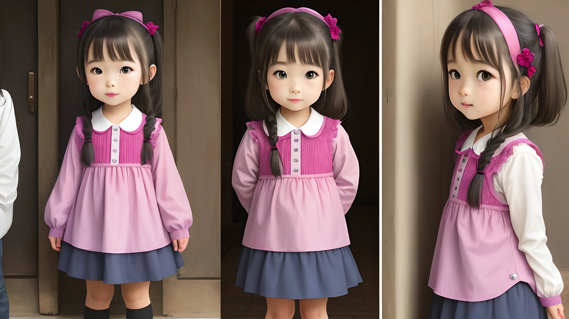 Cartoon girl, in a small village, lives a girl named Xiaoyue. Xiaoyue and her father are interdependent