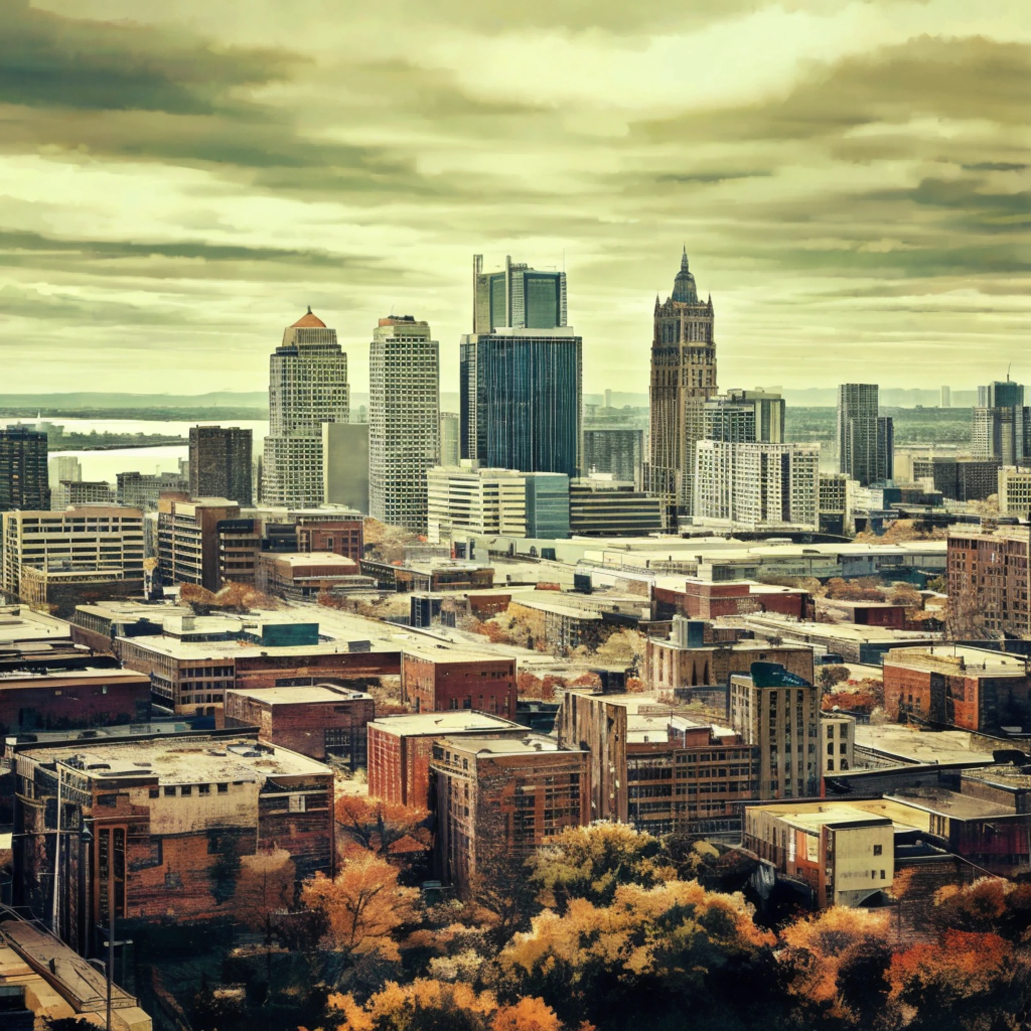 araffature view of a city with a lot of tall buildings, postprocessed, michigan, beautiful cityscape, city in backround, spectacular, super wide view of a cityscape, city view, cityscape, city scape, day cityscape, city in background, busy cityscape, city in the background, mesmerizing, american city, wide open city ”, beautiful city